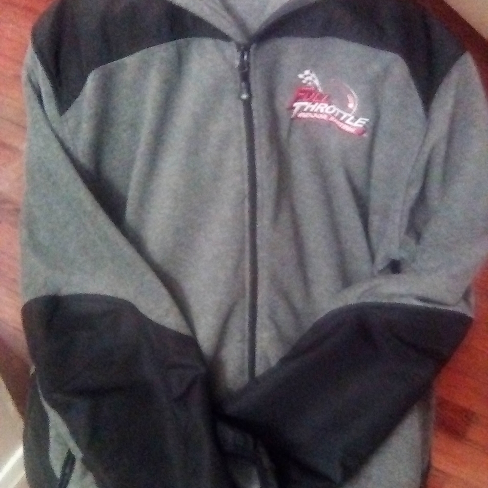 New Port Authority XL Warm UP Jacket Gray with Black shoulders and hips and wris